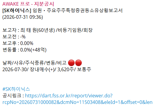지분공시 전용 채널